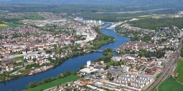 Rheinfelden von oben 