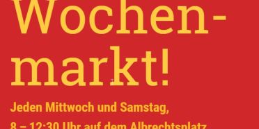 Wochenmarkt wird vorverschoben