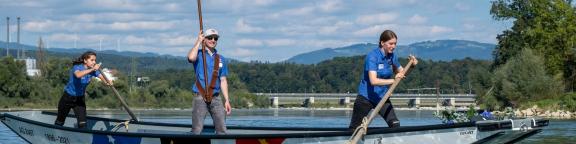 Pontoniere auf dem Rhein